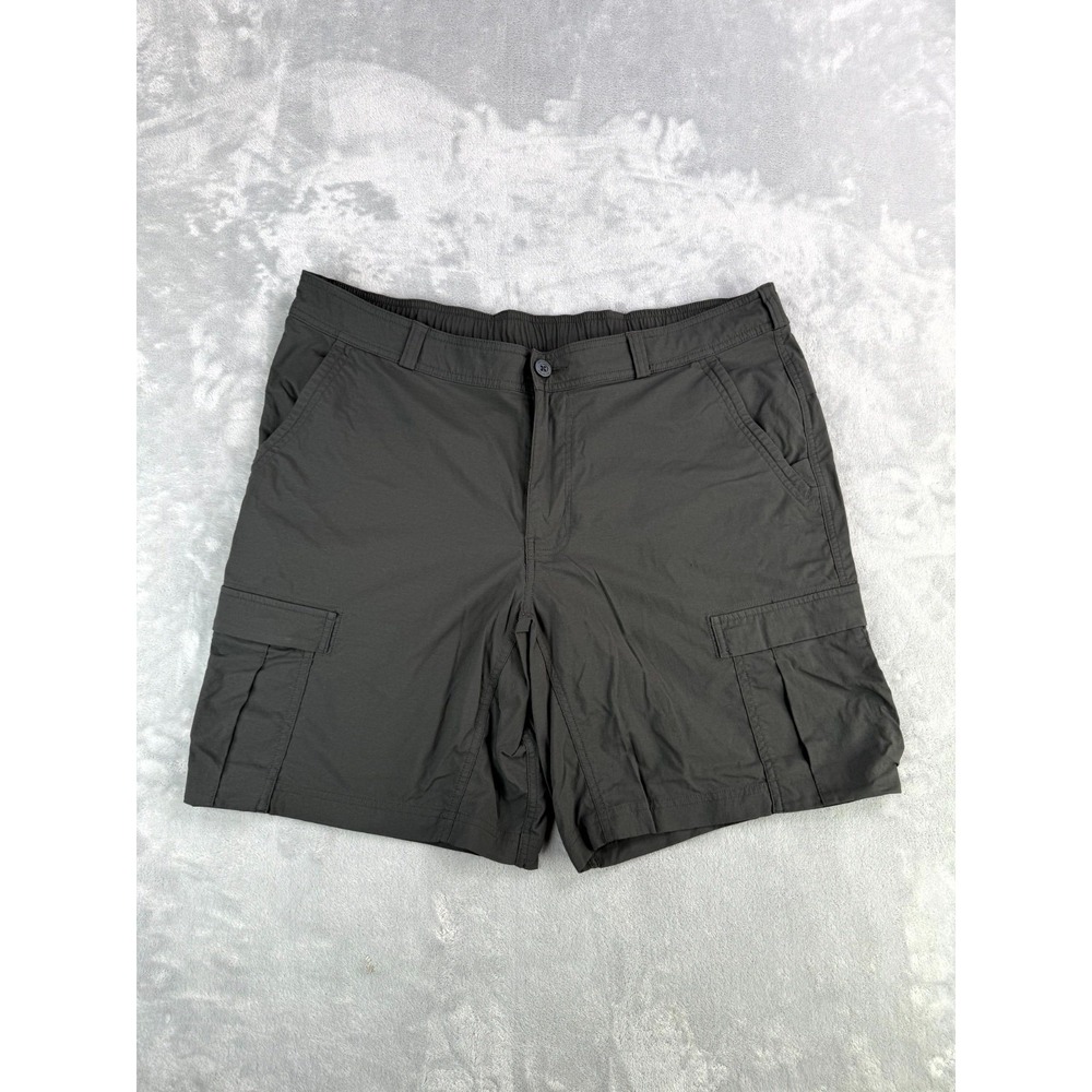 REI Co-Op Cargo Shorts Mens 40 Dark Gray Stretch Mid Rise Utility Trail Outdoor